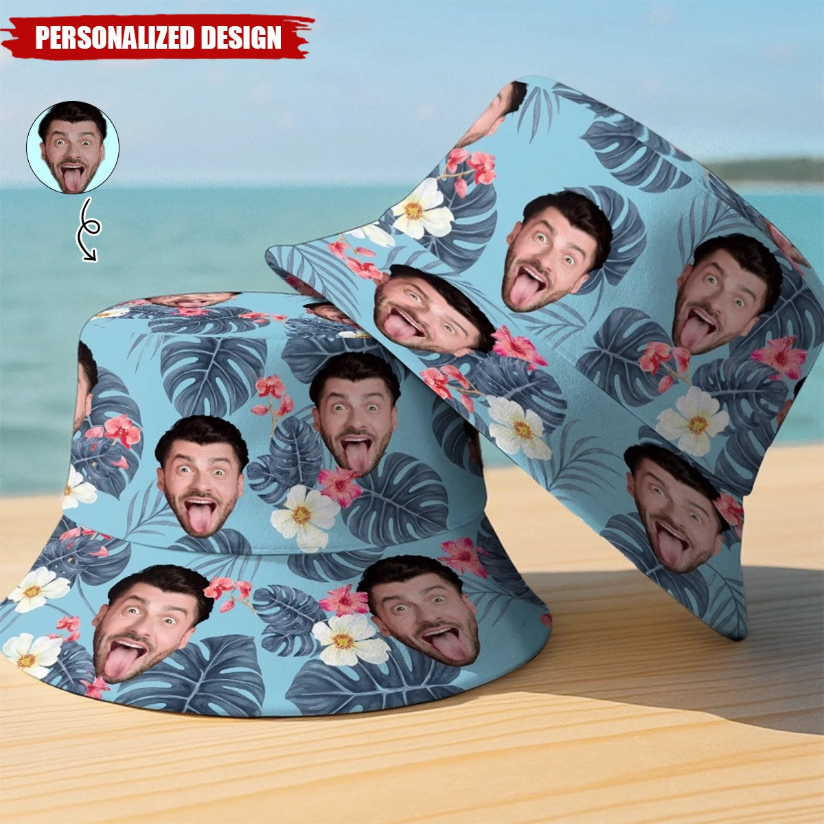 Custom Photo Vacation Mode, Activated-Personalized Bucket Hat-Gift For Family Members