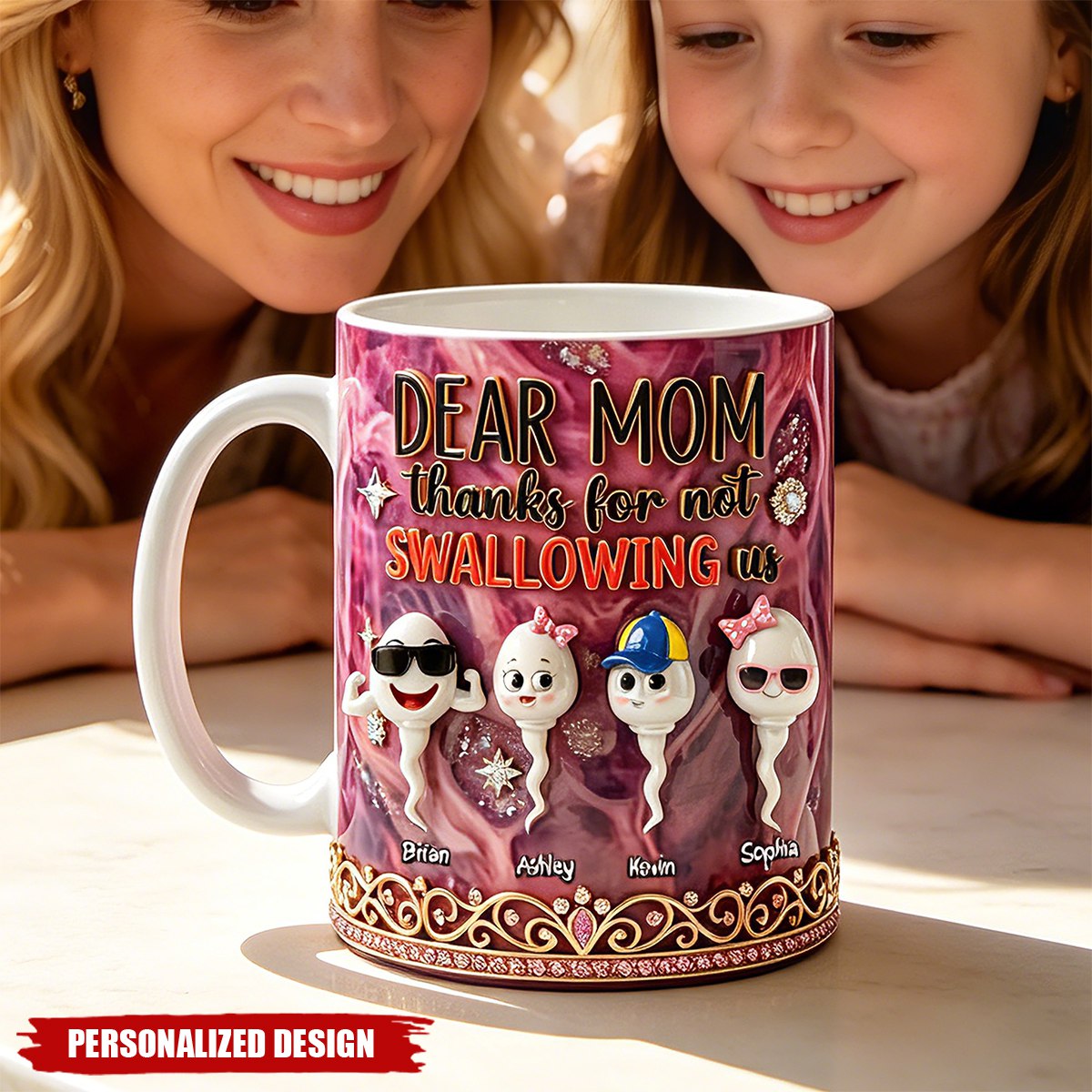 Personalized Funny Sperm Kids Coffee Mug-Gifts For Moms