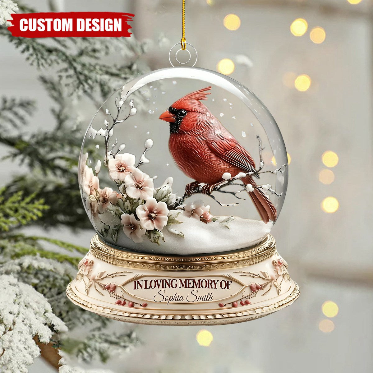 In Loving Memory - Personalized Memorial Custom Shaped Acrylic Ornament