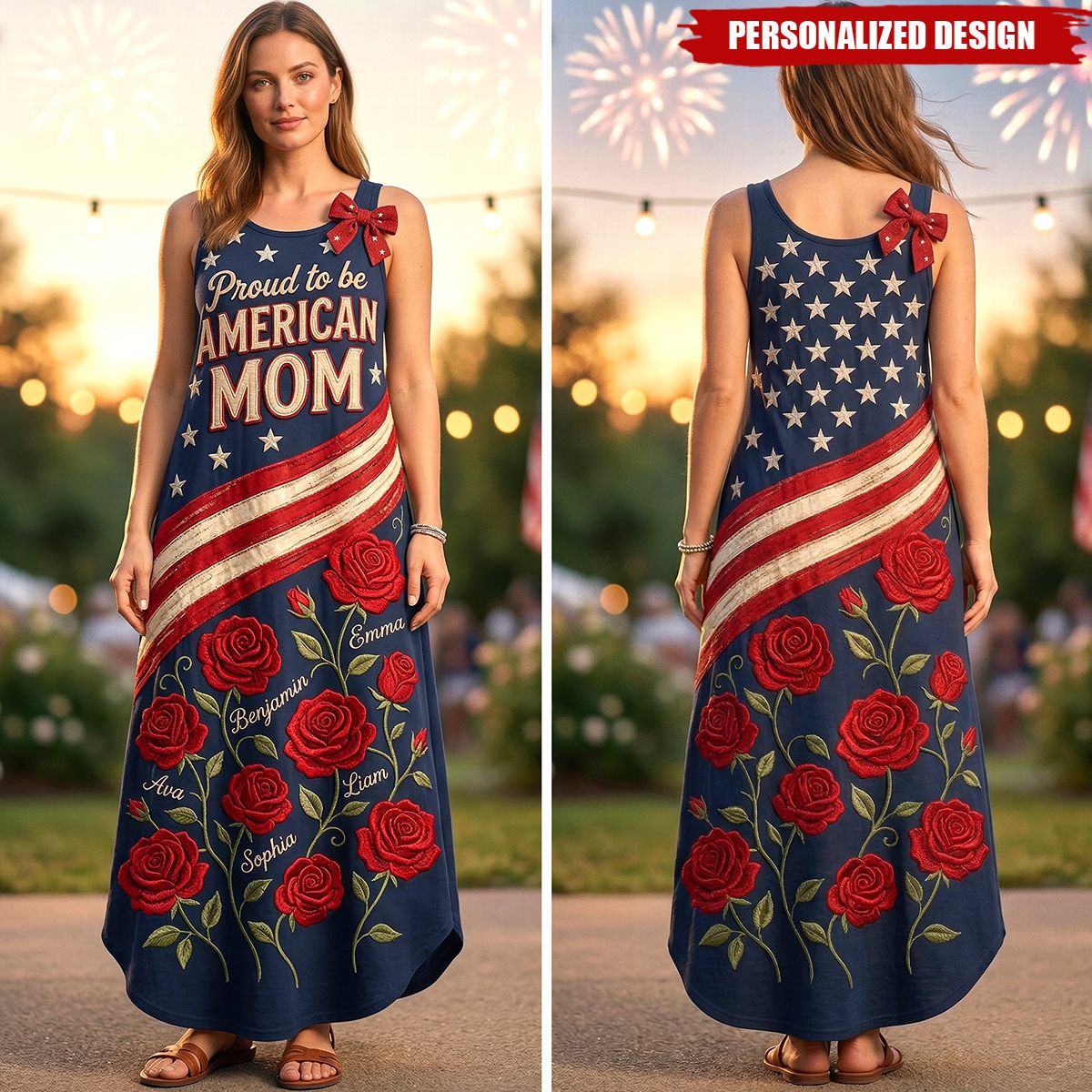 Personalized Proud Mom Maxi Dress-Gifts For Mom