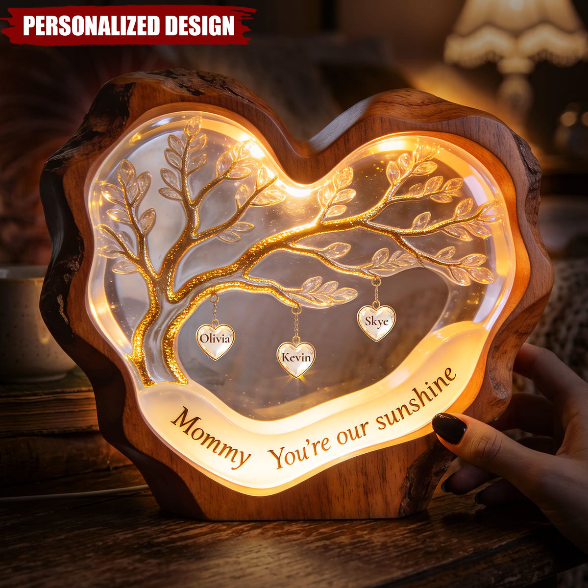Sweet Little Love Heart Light Box-Personalized Gifts For Mom