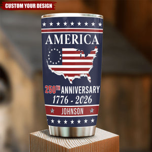 Personalized Name America 250th Anniversary Tumbler
