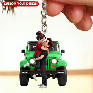 Personalized Romantic Couple Keychain - Gift for Couple
