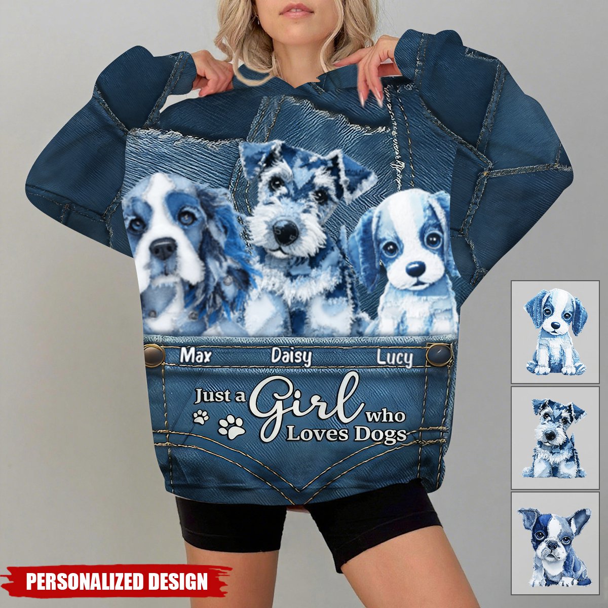 Just A Girl Who Loves Dog-Personalized Dog Hoodie