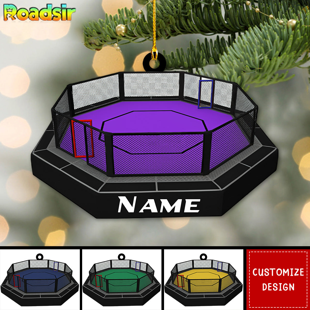 Personalized MMA Cage Ornament, Gift For MMA Fighters-2024 New Release