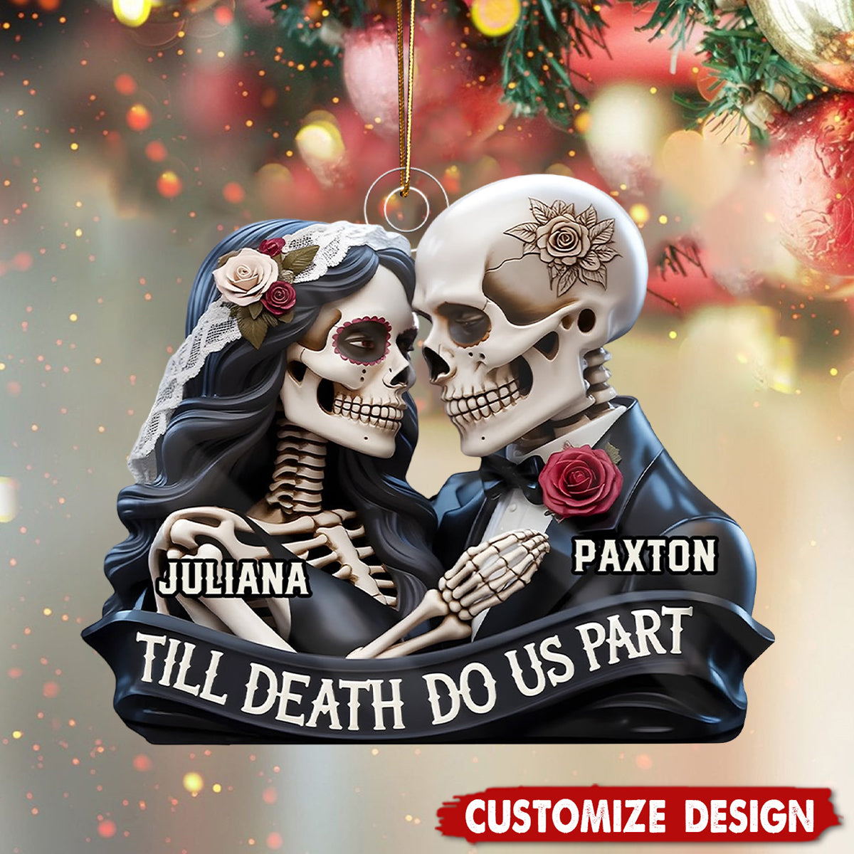 Till Death Do Us Part - Personalized 1-Layer Acrylic Ornament