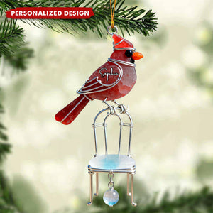Personalized Cardinal Memorial Ornament-Memorial Gift For Family