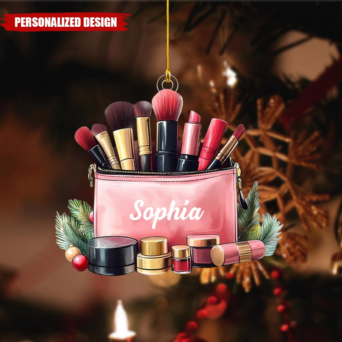 Personalized Makeup Ornament-Gift for Makeup Artist Teen Girl-2024 New Release