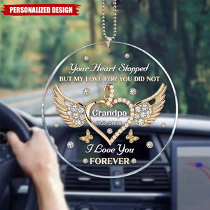 My Love For You Never Stops-Personalized Car Ornament