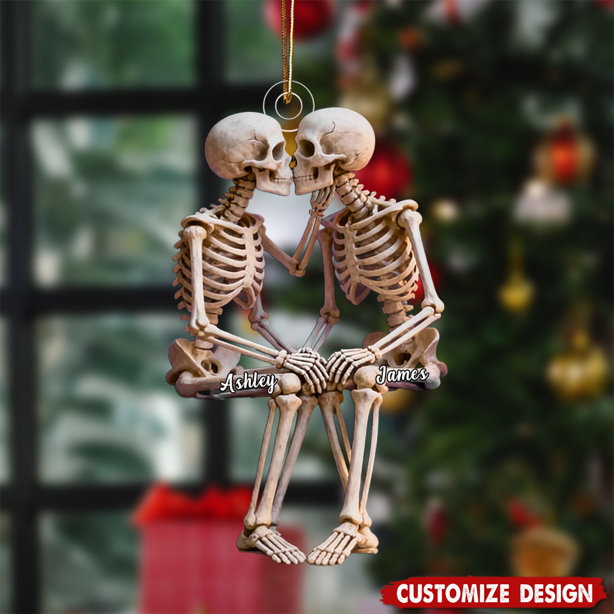 You & Me We Got This - Personalized Skull Couple Acrylic Ornament