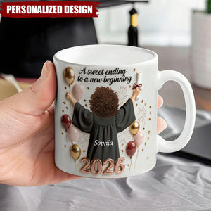A Sweet Ending to a New Beginning-Personalized Graduation Mug