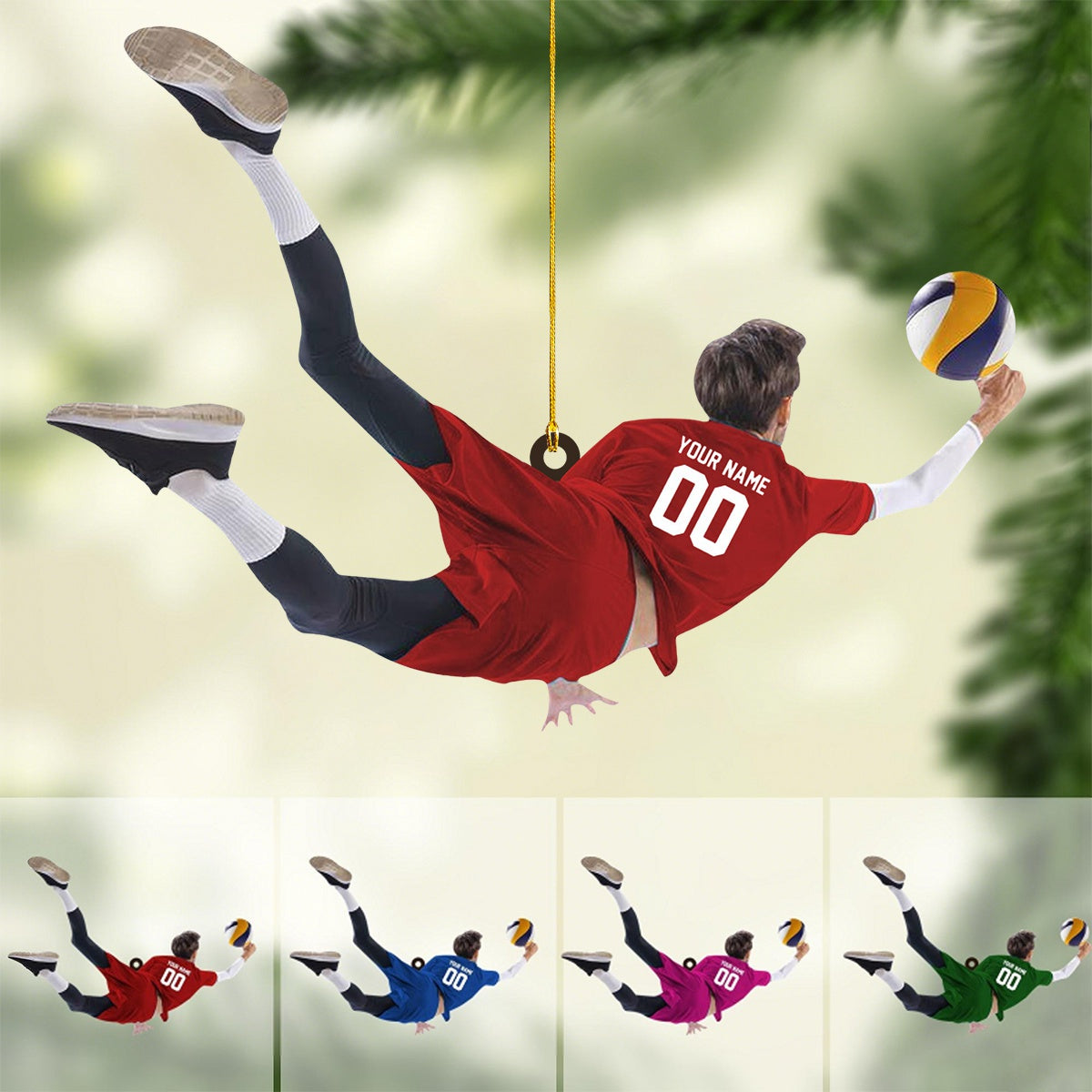 Personalized Volleyball Man Ornament, Volleyball Player Ornament, Custom Volleyball Gift, Volleyball Keepsake, Volleyball Christmas Gift