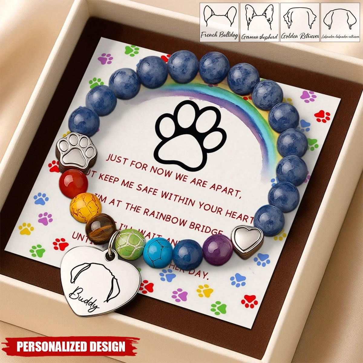 Personalized Rainbow Bridge Bracelet-Gifts For Dogs And Cats