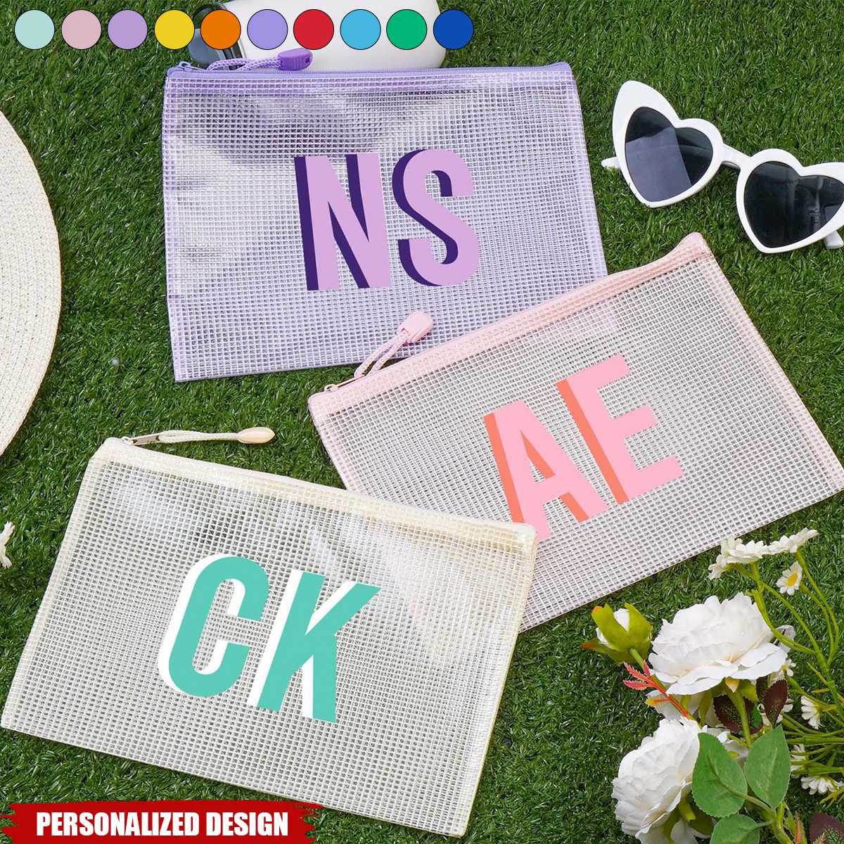 Personalized Beach Pouch/Waterproof Pool Bag-Gift For Beach Lovers