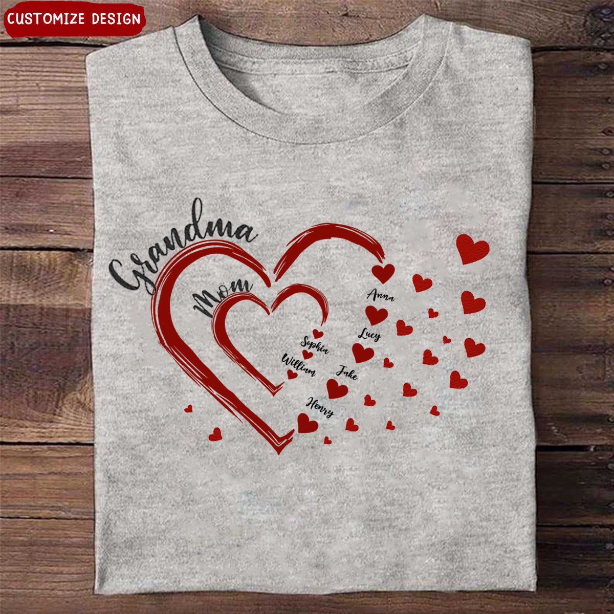 Mom's Grandma's Sweethearts Personalized Shirt - Gift For Mother, Grandmother