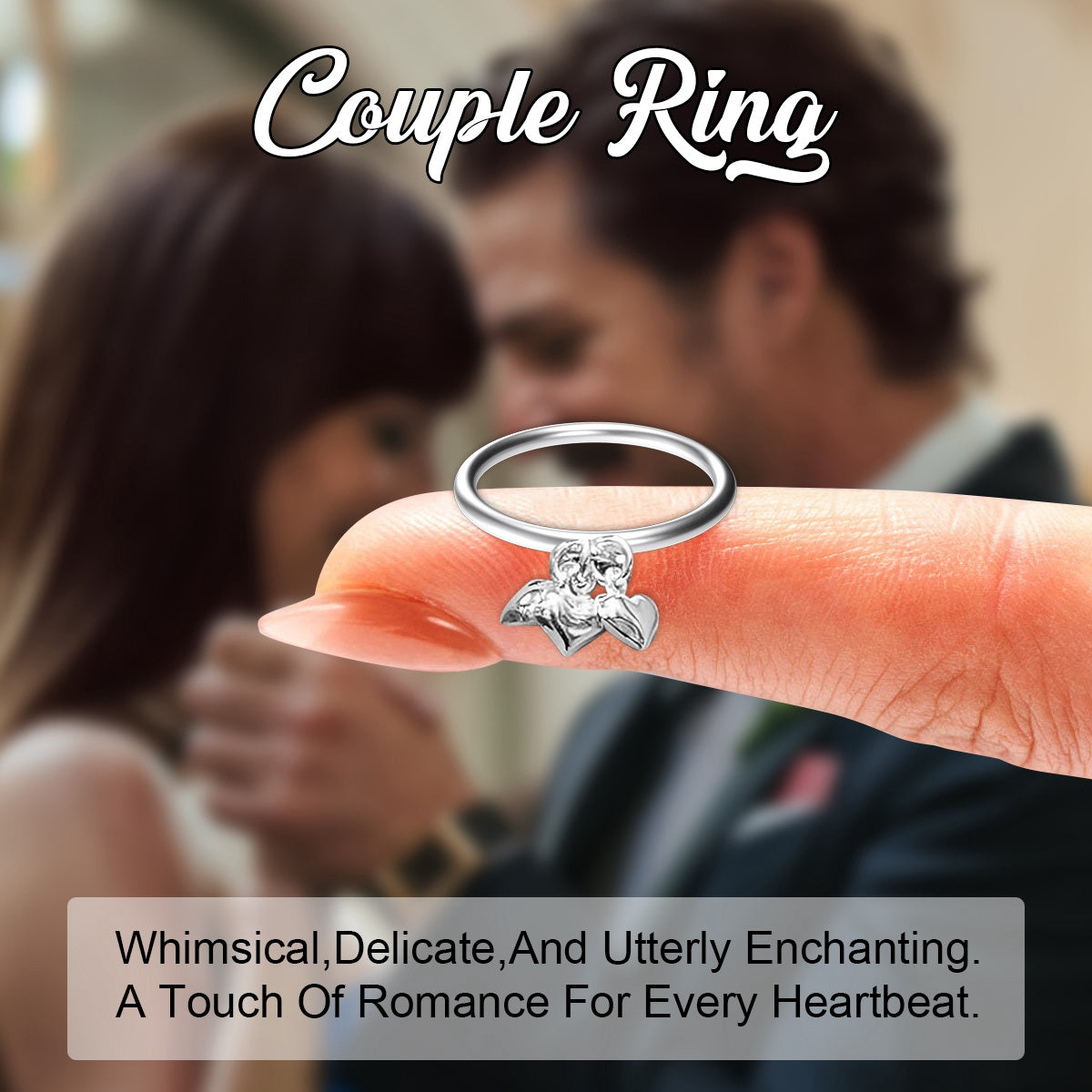 3 Hearts Dangle Charm Ring