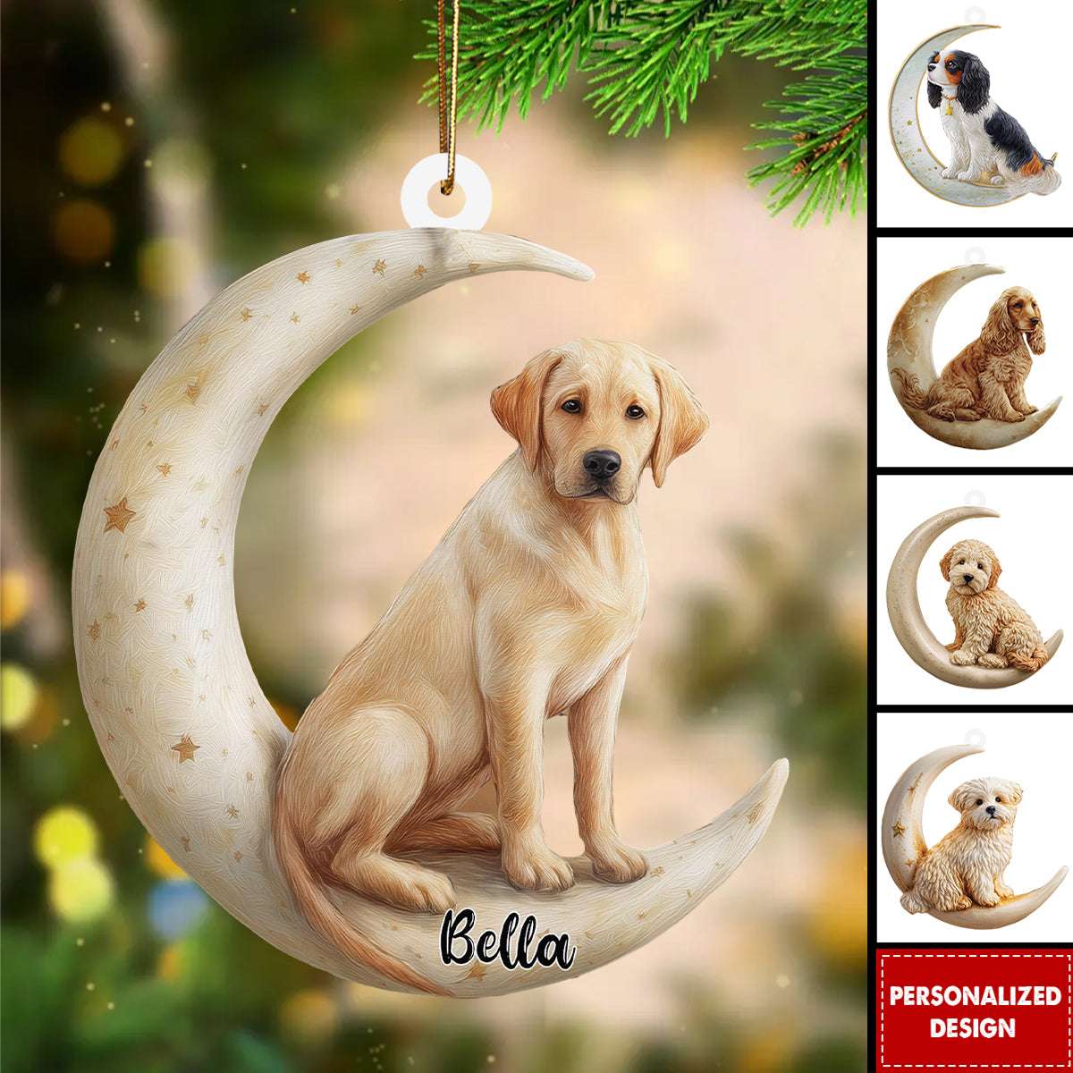 Personalized Cute Dog Acrylic Ornament