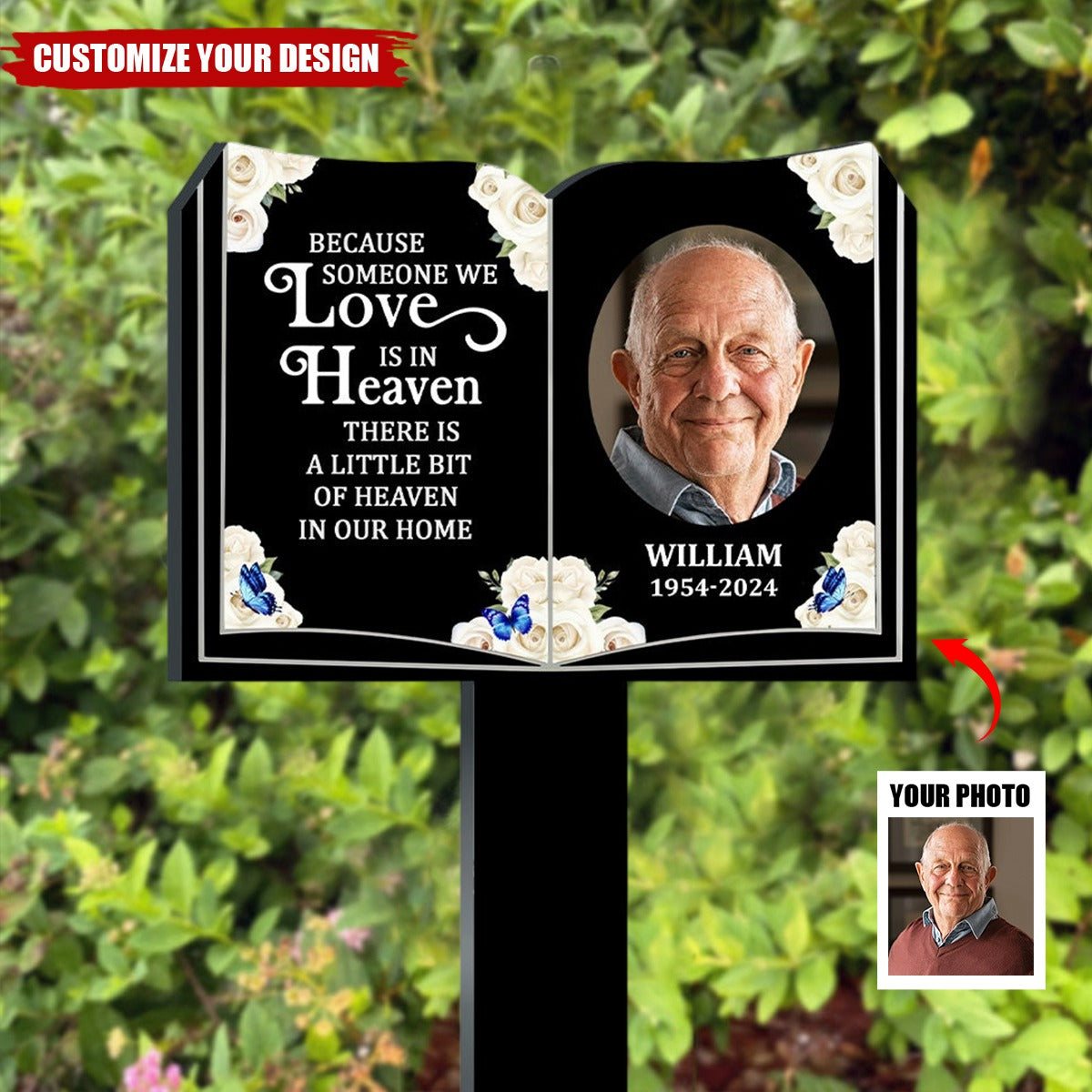 Because Someone We Love Is In Heaven - Personalized Custom Acrylic Garden Stake