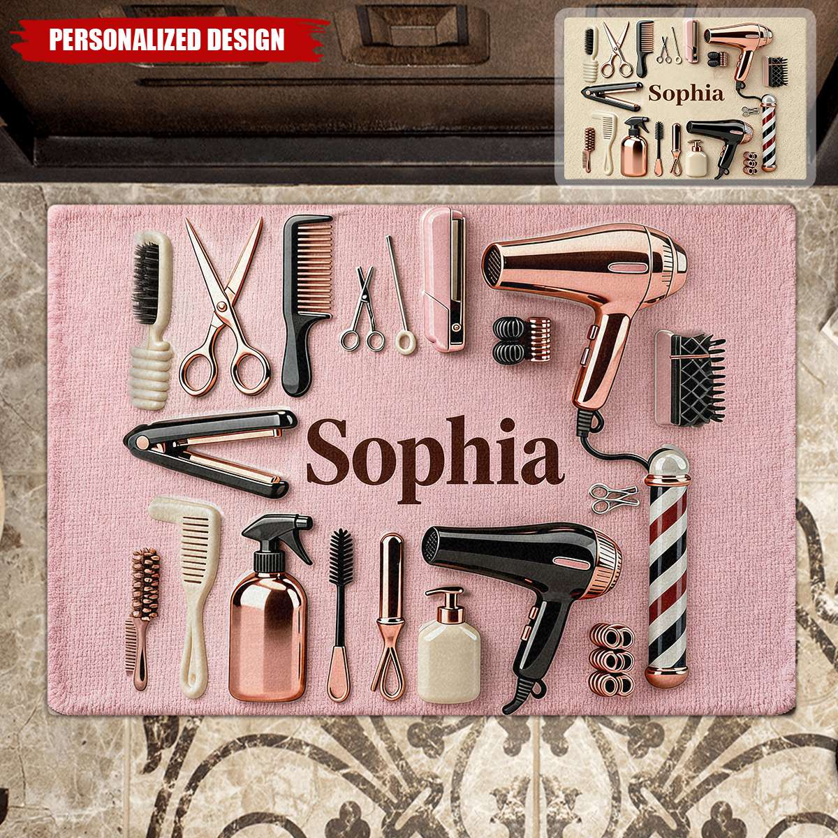 Proud Hair Stylist-Personalized Hairdresser Doormat