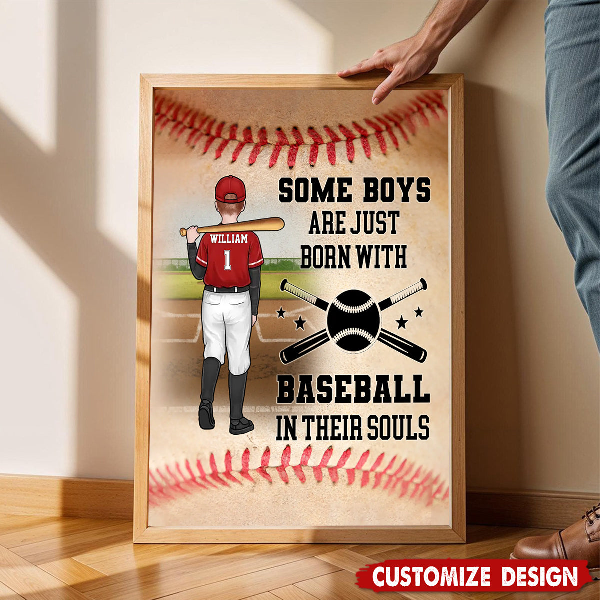 Practice Like You've Never Won - Family Personalized Baseball Poster