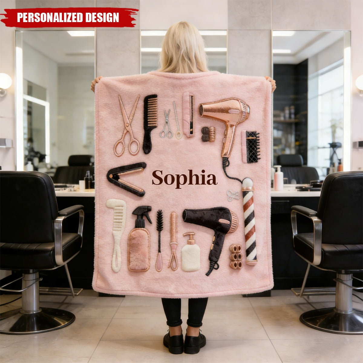 Proud Hair Stylist-Personalized Hairdresser Blanket