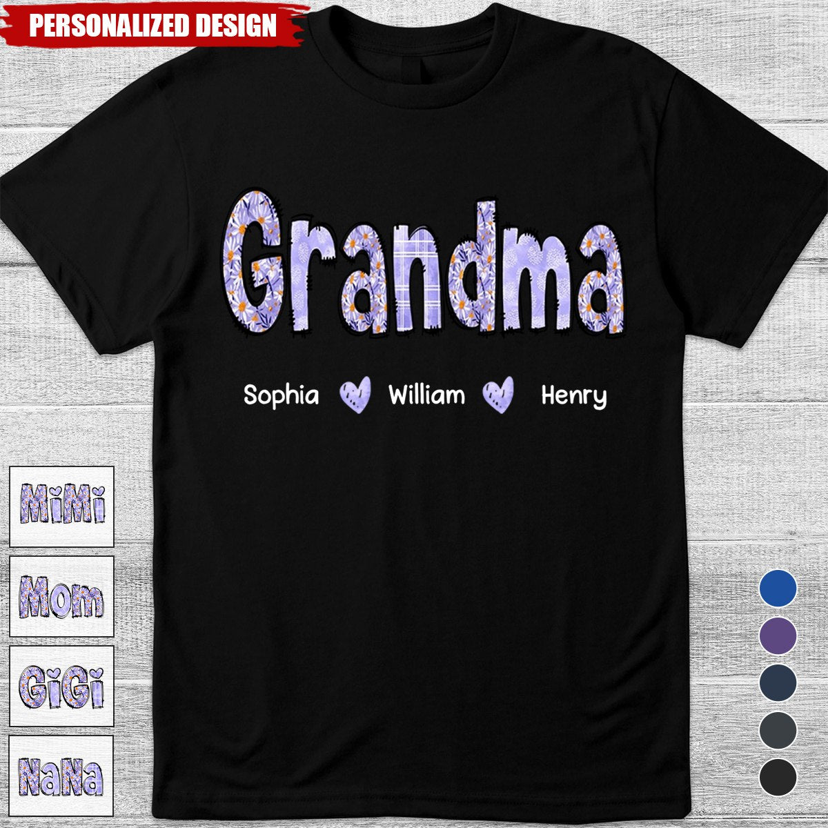 Personalized Grandma T-Shirt-Gift For Grandma