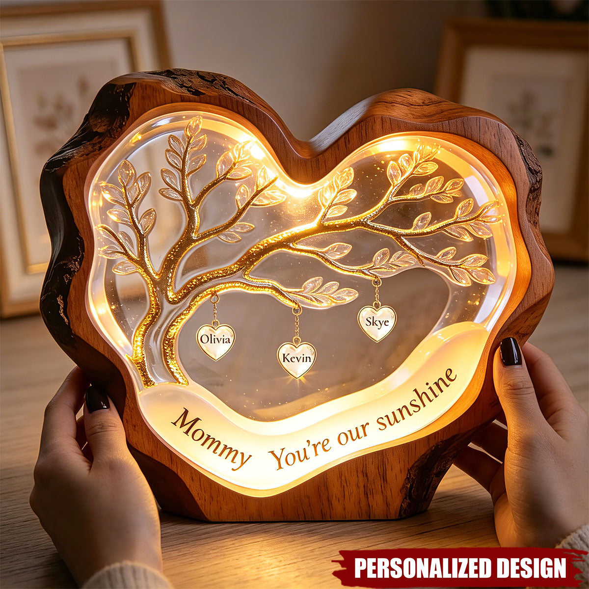 Sweet Little Love Heart Light Box-Personalized Gifts For Mom
