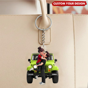 Personalized Romantic Couple Keychain - Gift for Couple