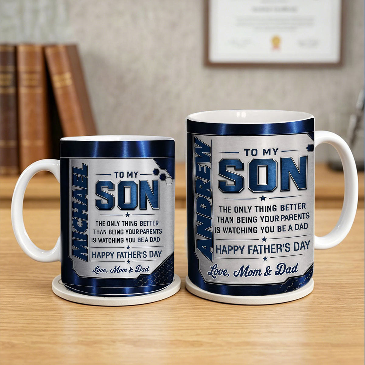 Watching You Being A Dad - Personalized Custom 3D Inflated Effect Mug