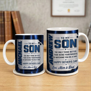 Watching You Being A Dad - Personalized Custom 3D Inflated Effect Mug