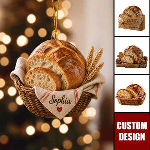 Personalized Sourdough Bread Ornament,Bakery Ornament For Grandma