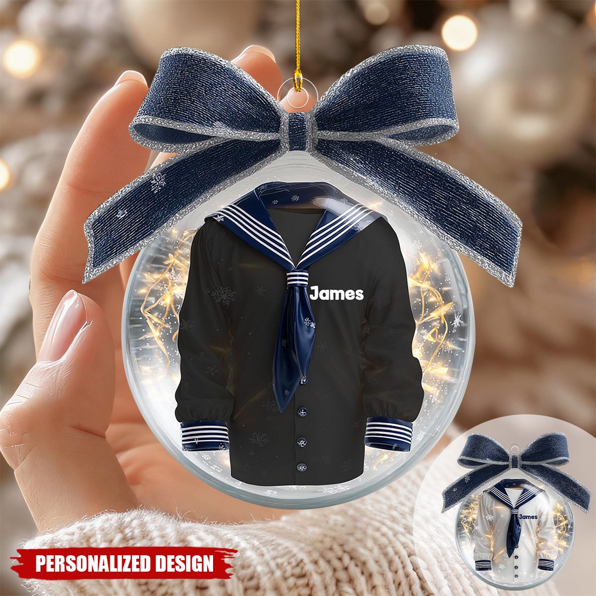 Personalized Sailor Uniform Christmas Ornament-Gift For Sailor