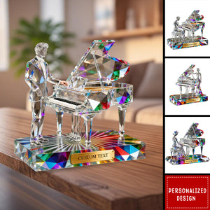 Personalized Stained Glass Piano Acrylic Plaque