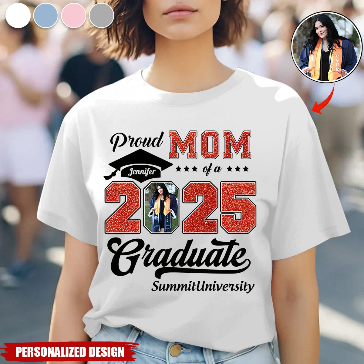 Proud Family Graduate 2025-Personalized T-Shirts-Graduation Gift