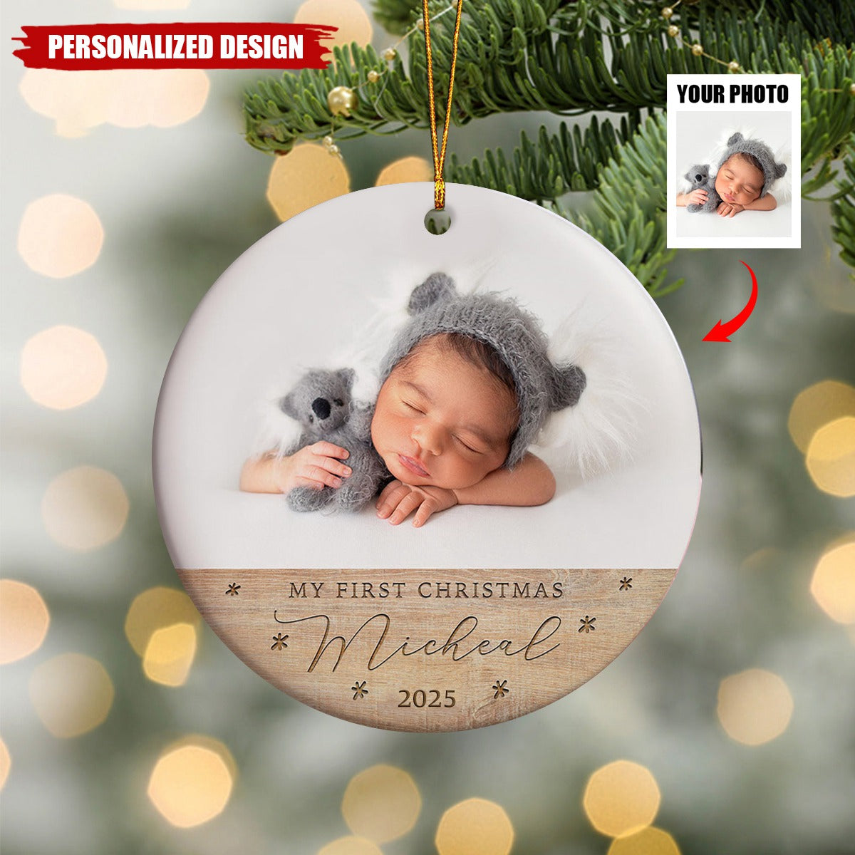 2025 New Release Personalized Baby’s First Christmas Ornament-Baby Holiday Keepsake