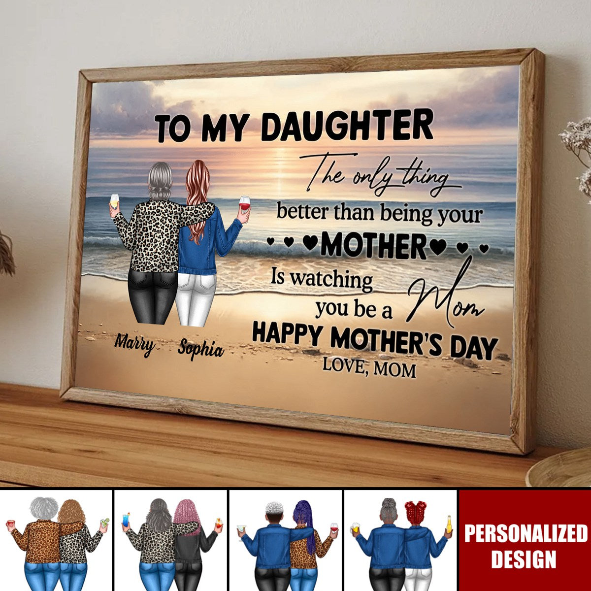 To My Daughter,Watching You Be a Mom-Personalized Poster