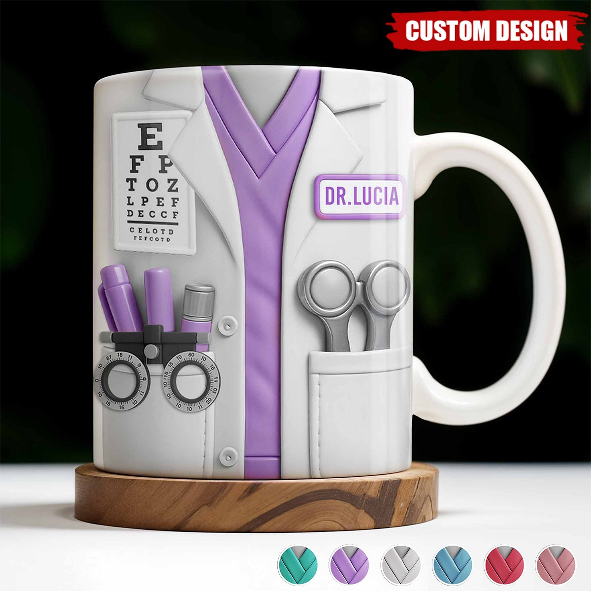 Celebrate Your Favorite Doctor, Ophthalmologist Essential Medical Tools Coffee Mug, Gift For Healthcare Professionals