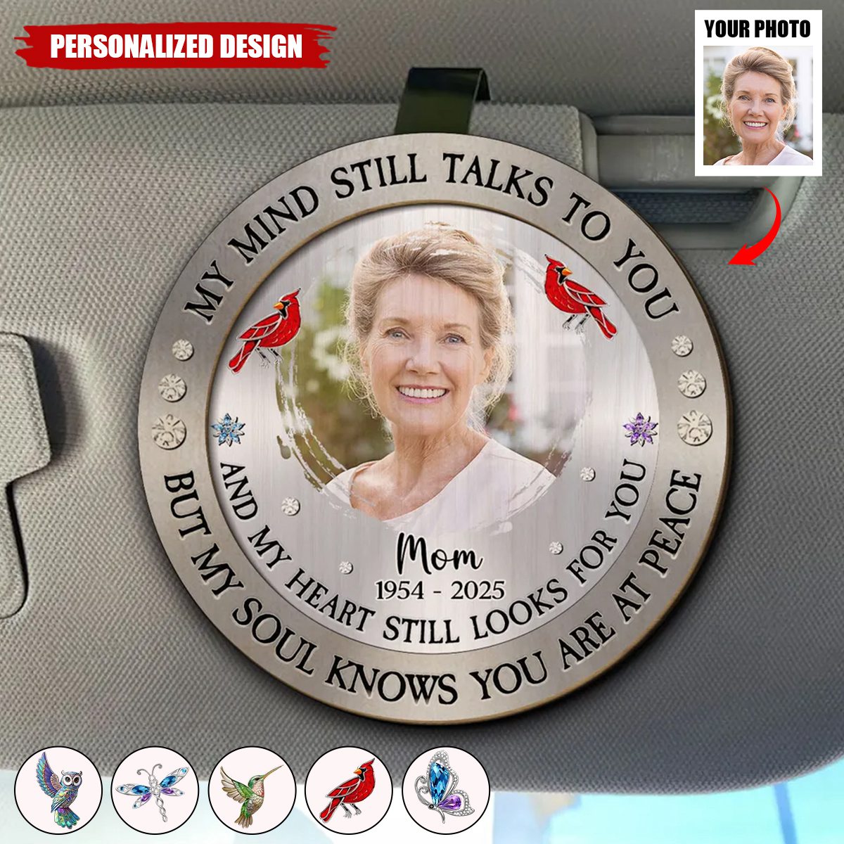 My Mind Still Talks To You-Personalized Car Visor Clip