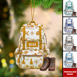 Personalized Backpack Christmas Ornament-Gift for Traveler