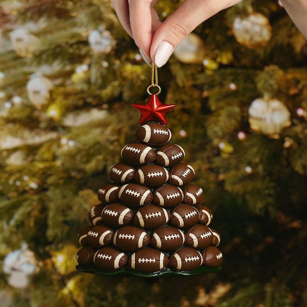 Football Christmas Tree Ornament Gift For Football Lover