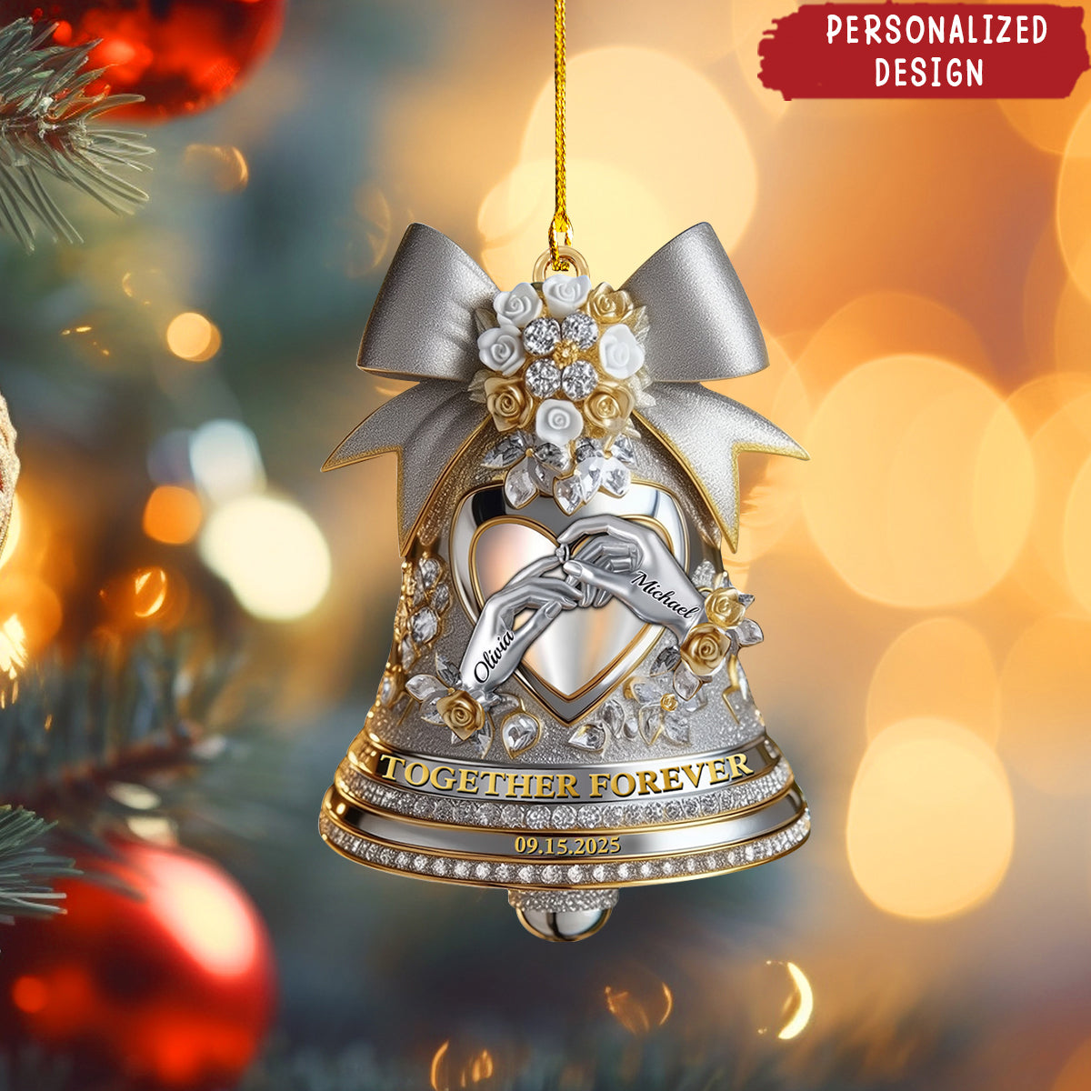 Together Forever - Personalized Couple Ornament
