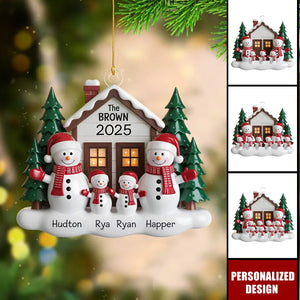 Personalized Snowman Family Ornament-Christmas Gift For Family