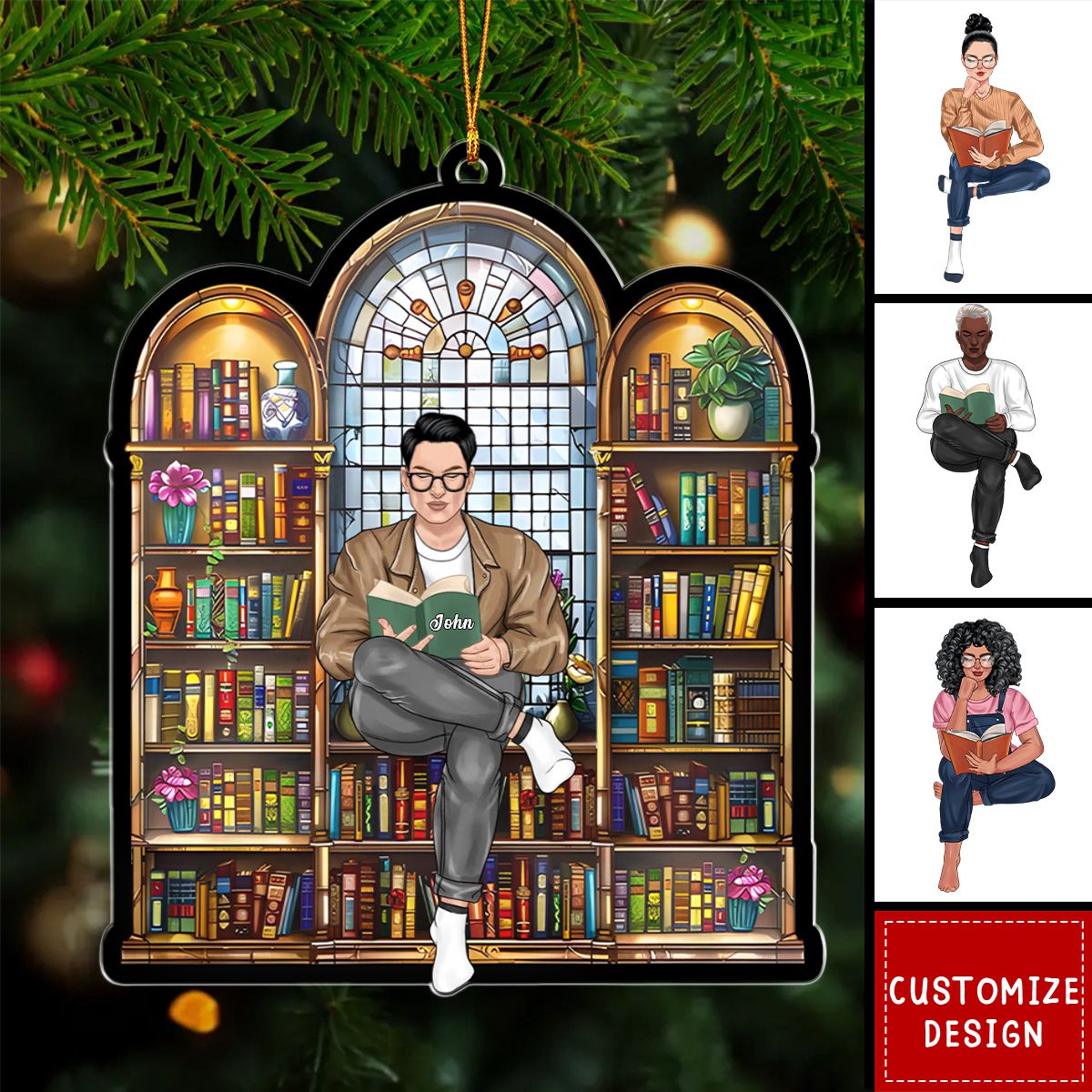 2024 New Release - Personalized Gifts For Book Lover Christmas Ornament