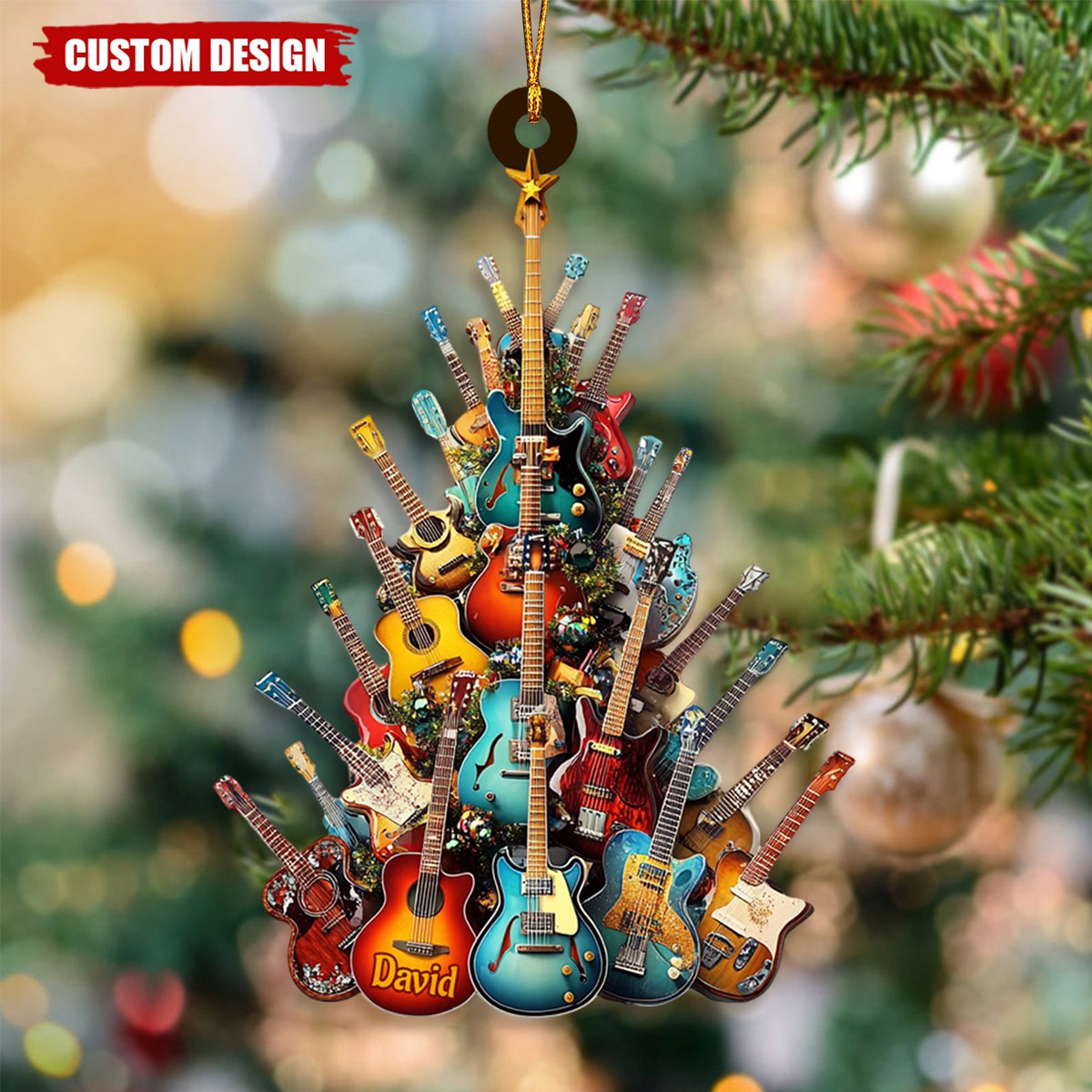 Awesome Guitar - Personalized Guitar Ornament