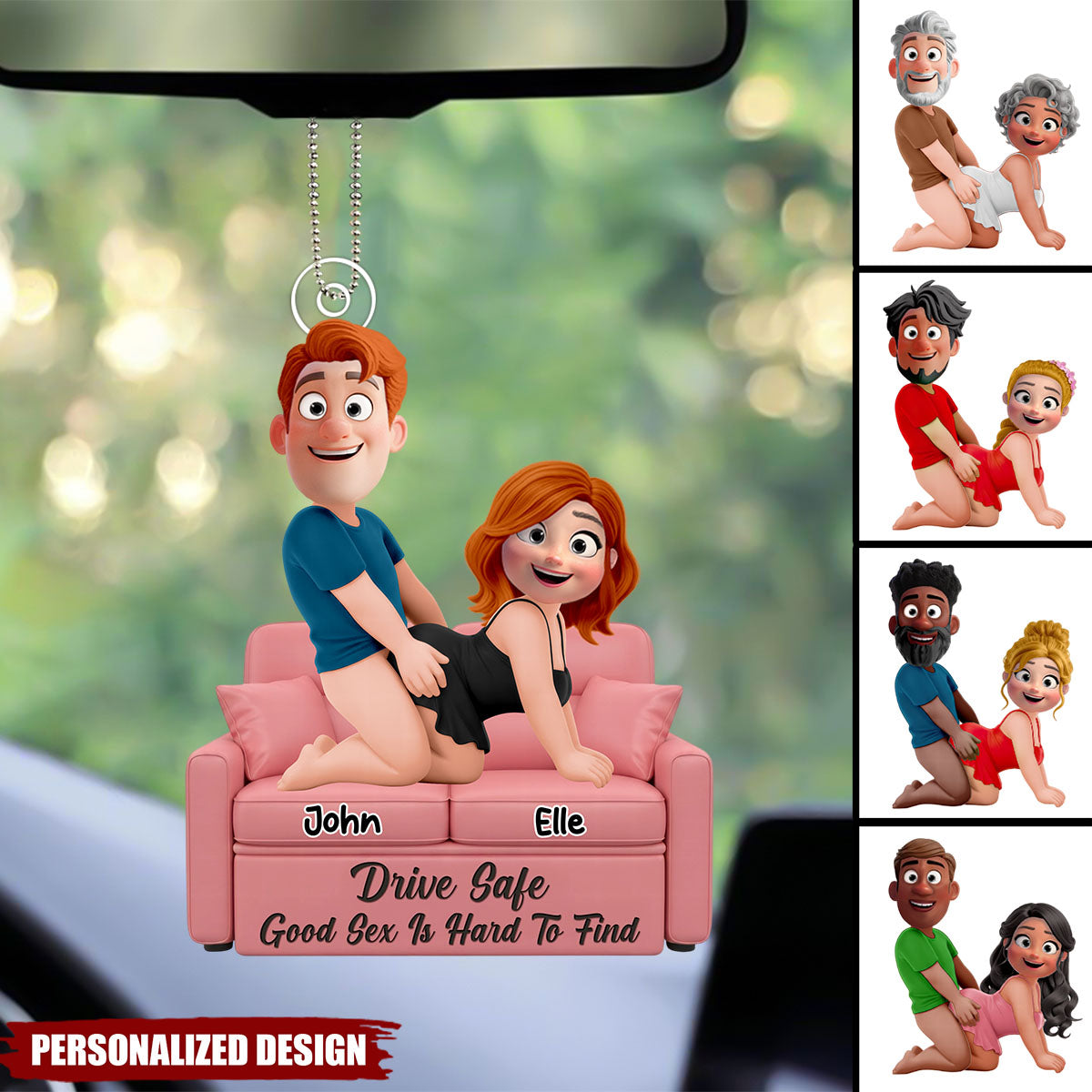 Personalized Couple Car Ornament-Gifts For Couple