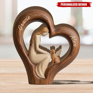 Personalized Dog Memorial Wooden Plaque-Pet Loss Sympathy Gift