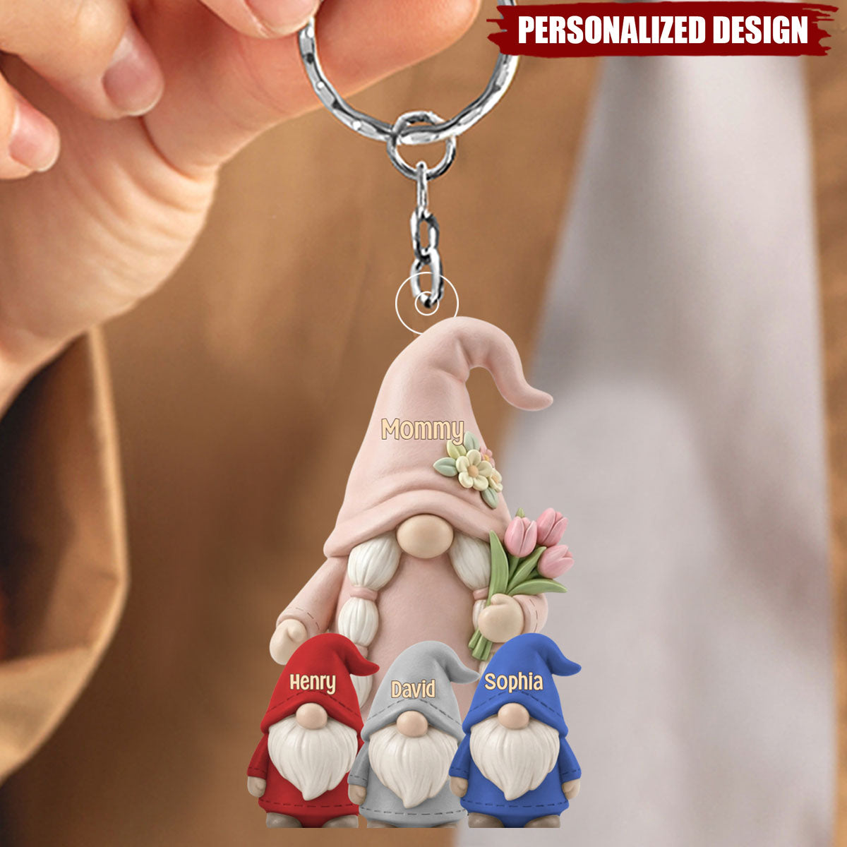 Personalized Mom Keychain- Gifts For Mom