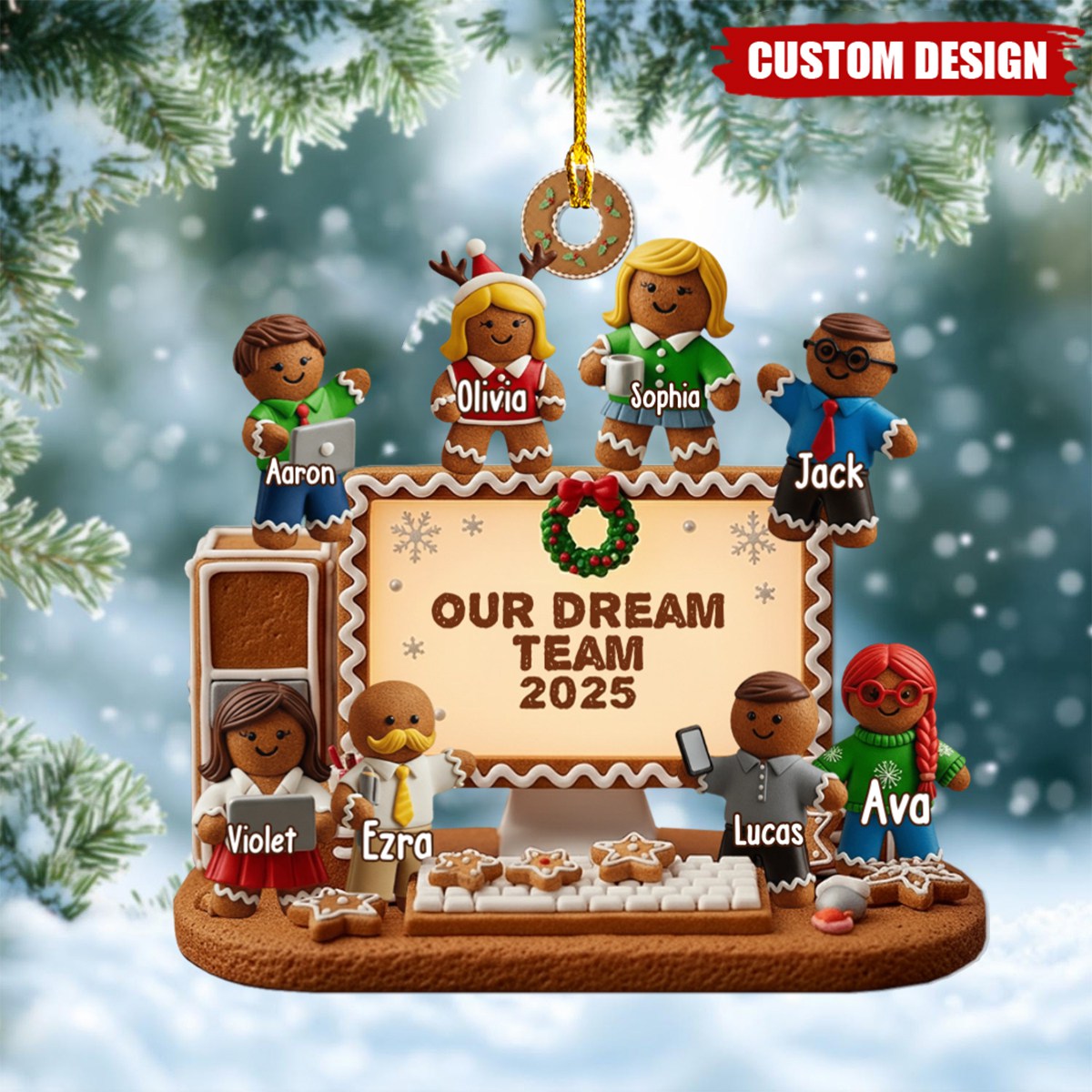 Our Dream Team - Personalized Corworker Transparent Ornament