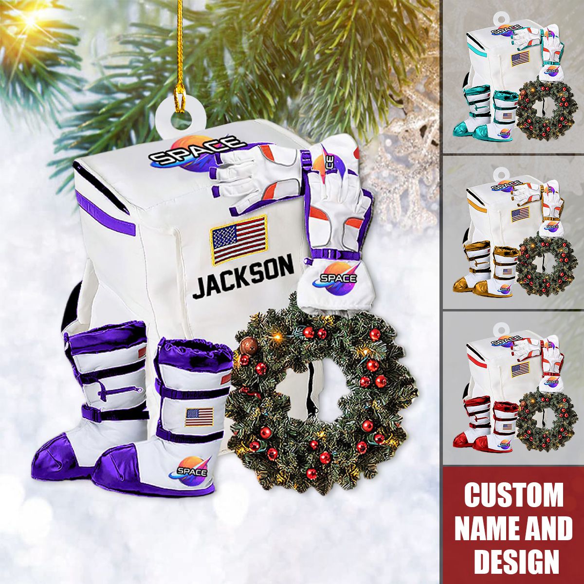 2024 New Release Personalized Astronaut Kids, Space Christmas Ornaments -Gifts For Astronaut Lover