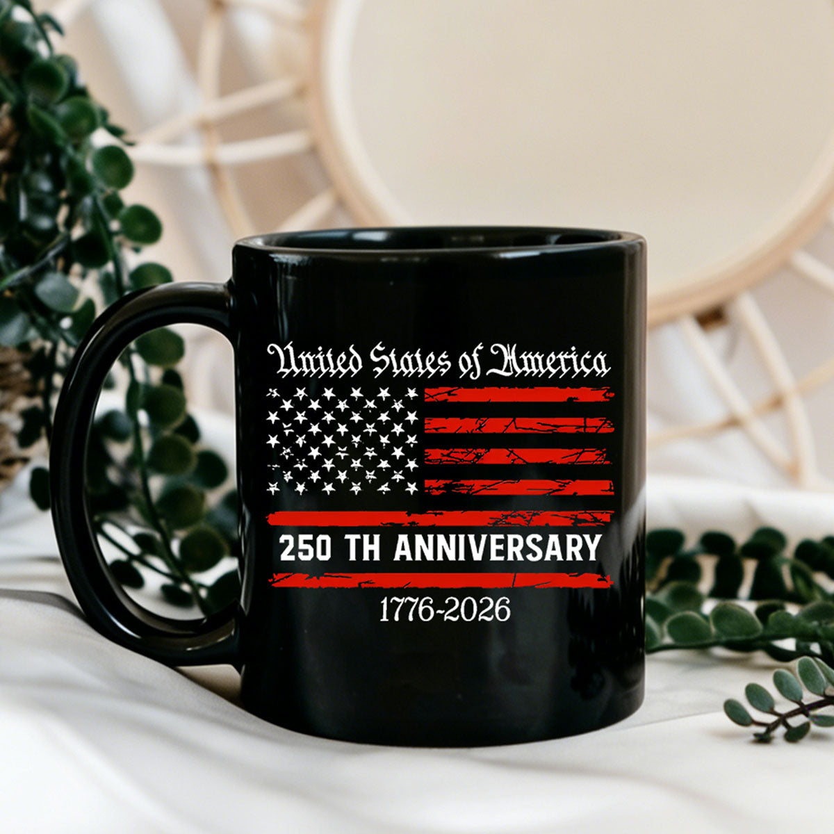 USA 250th Anniversary Patriotic Semiquincentennial Mug